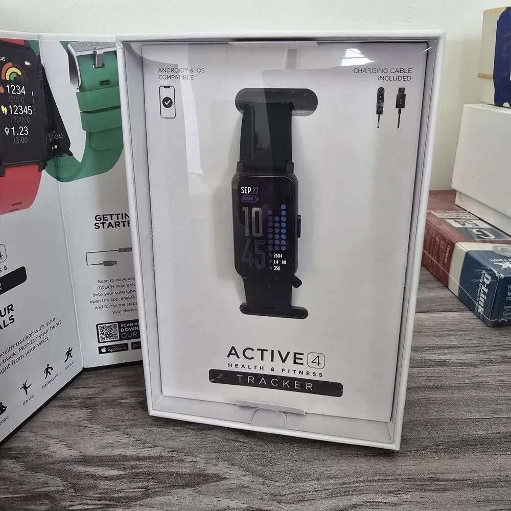 NEW iTouch Wearables Active 4 Unisex Black Watch/Fitness Tracker TC4S01-G02